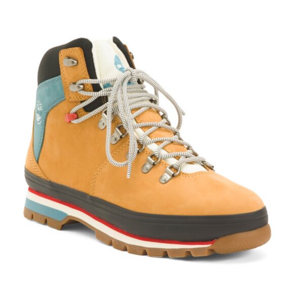 NEW TIMBERLAND Suede Euro Hiker Lace Up Boots Wheat for women 864mn - Picture 7 of 8